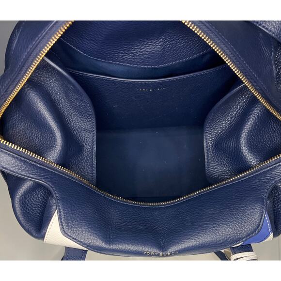 EUC Tory Burch Perry Balloon Multicolored Stripe Handbag - Picture 10 of 14